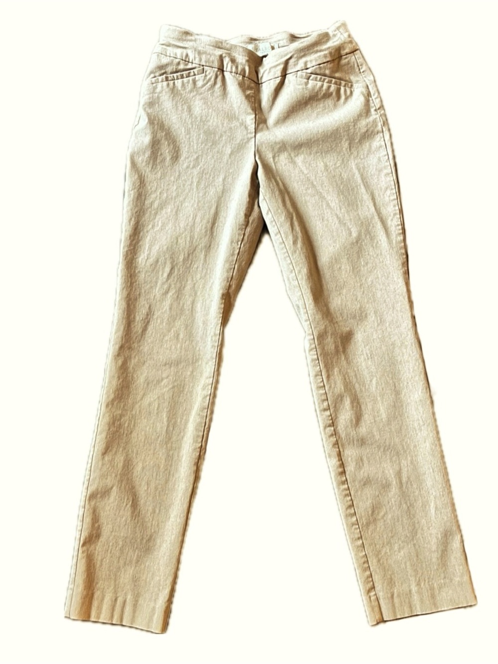 TALBOT’S Petite Tan Stretch Pull-on Slim Pencil Pants Size 4P Ankle